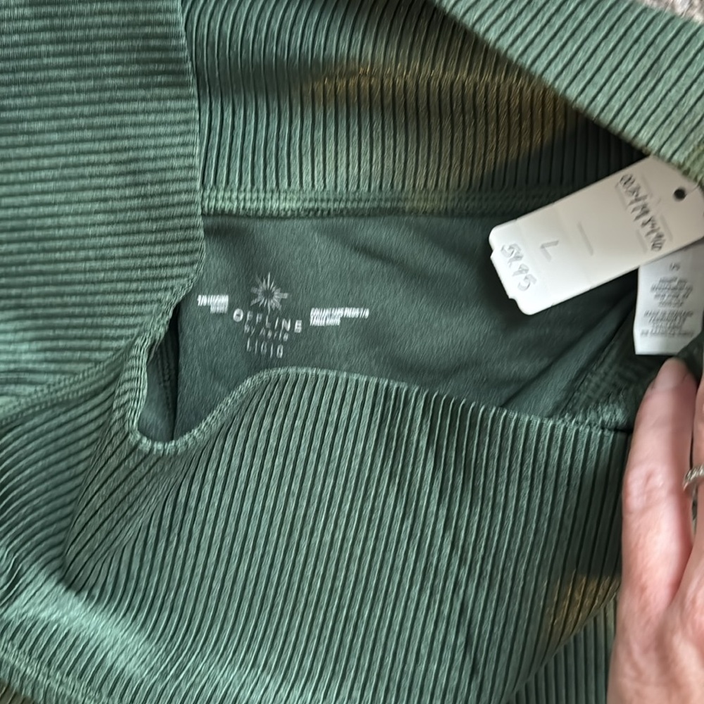 Aerie Offline Large Green High-Waisted Leggings - Picture 3 of 5